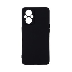 Funda de Silicona con Marco de Cámara para Oppo Reno8 Lite Negro Funda de Silicona con Marco de Cámara para Oppo Reno8 Lite Negro